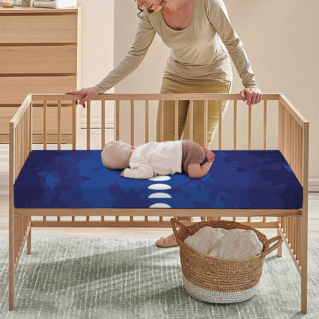 Starry Sky Lunar Phase Print Baby Crib Sheet