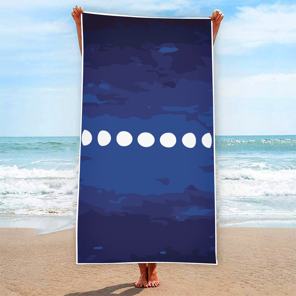 Starry Sky Lunar Phase Print Beach Towel