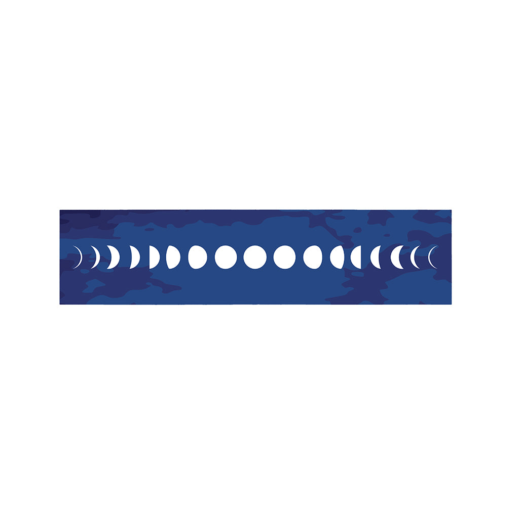 Starry Sky Lunar Phase Print Bed Runner