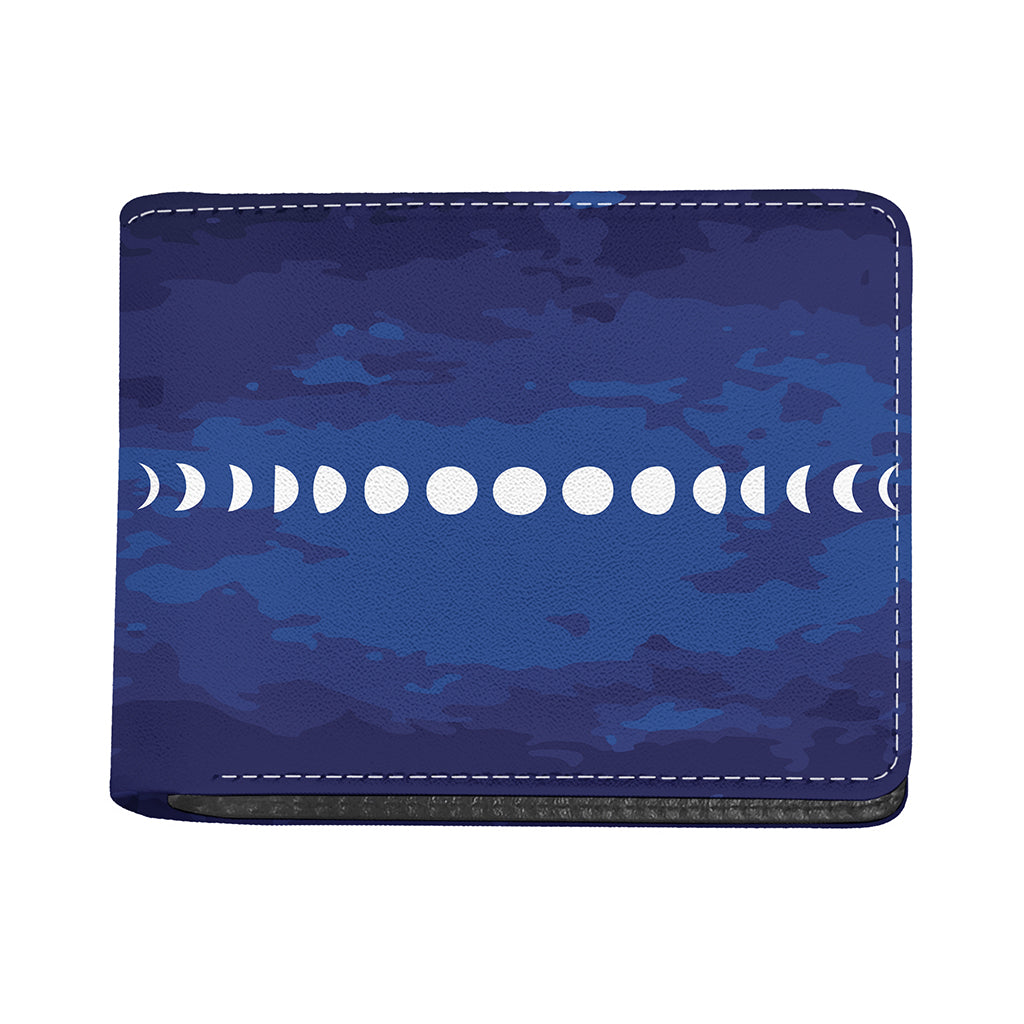 Starry Sky Lunar Phase Print Bifold Wallet