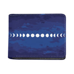 Starry Sky Lunar Phase Print Bifold Wallet