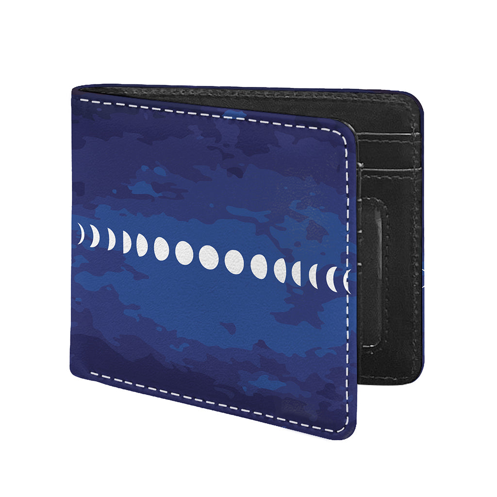 Starry Sky Lunar Phase Print Bifold Wallet