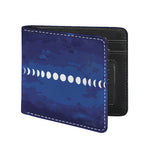 Starry Sky Lunar Phase Print Bifold Wallet