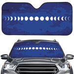 Starry Sky Lunar Phase Print Car Windshield Sun Shade
