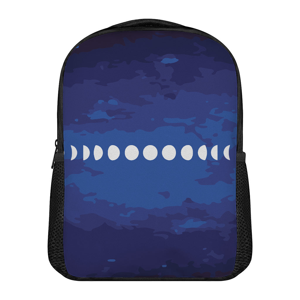Starry Sky Lunar Phase Print Casual Backpack
