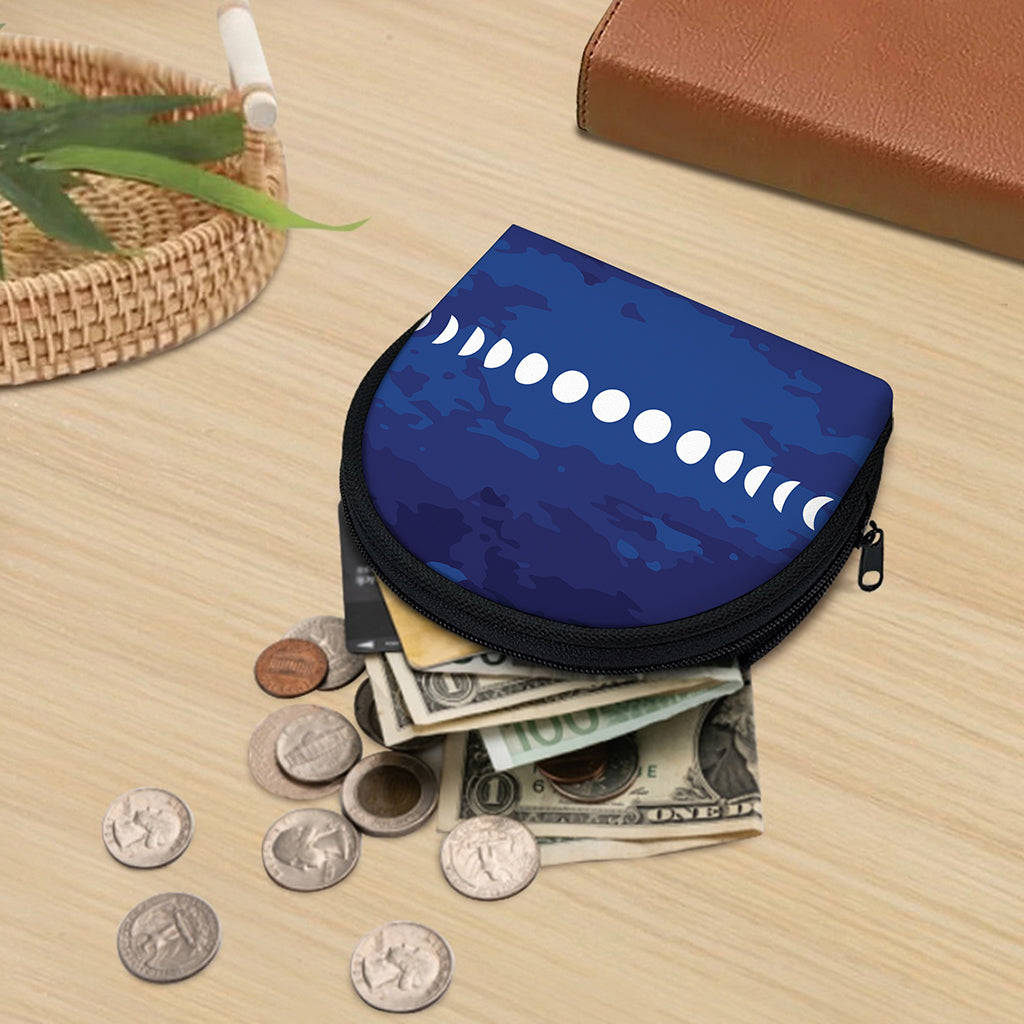 Starry Sky Lunar Phase Print Coin Purse