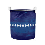 Starry Sky Lunar Phase Print Collapsible Laundry Basket