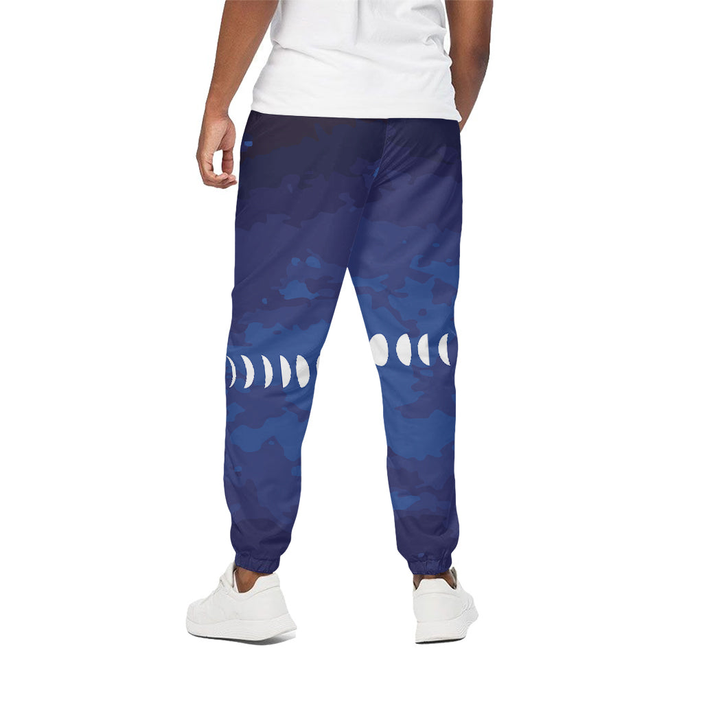 Starry Sky Lunar Phase Print Cotton Pants