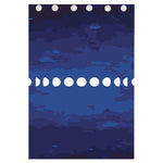 Starry Sky Lunar Phase Print Curtain