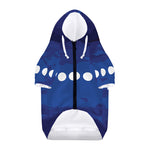 Starry Sky Lunar Phase Print Dog Zip Up Hoodie