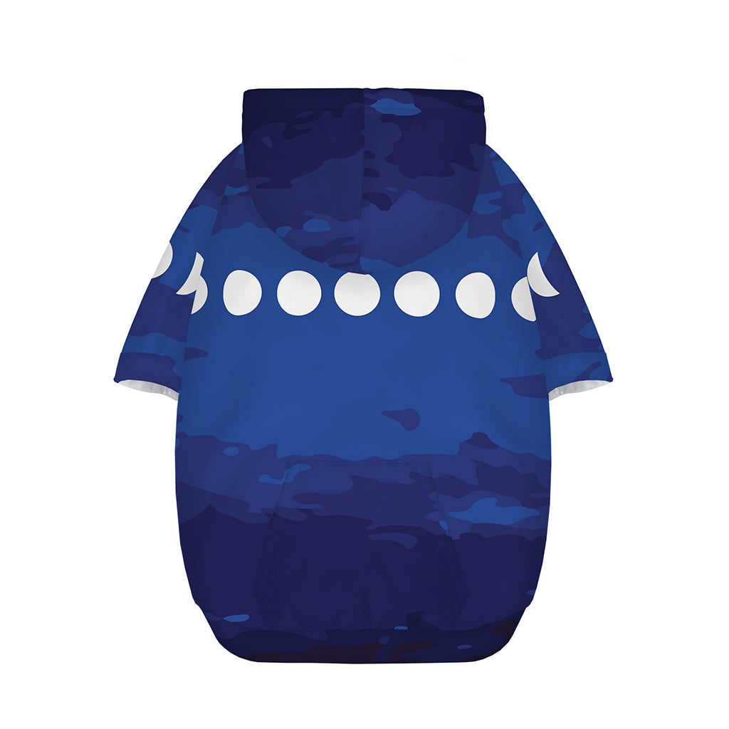Starry Sky Lunar Phase Print Dog Zip Up Hoodie