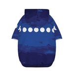 Starry Sky Lunar Phase Print Dog Zip Up Hoodie