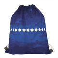 Starry Sky Lunar Phase Print Drawstring Bag