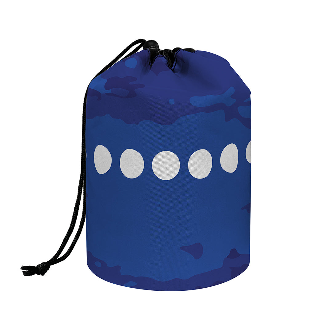 Starry Sky Lunar Phase Print Drawstring Makeup Bag