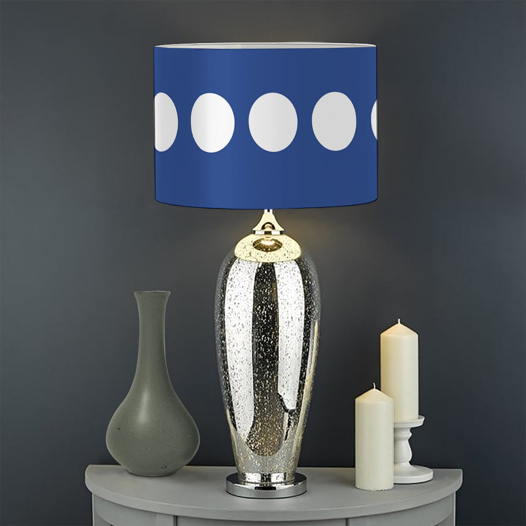 Starry Sky Lunar Phase Print Drum Lamp Shade