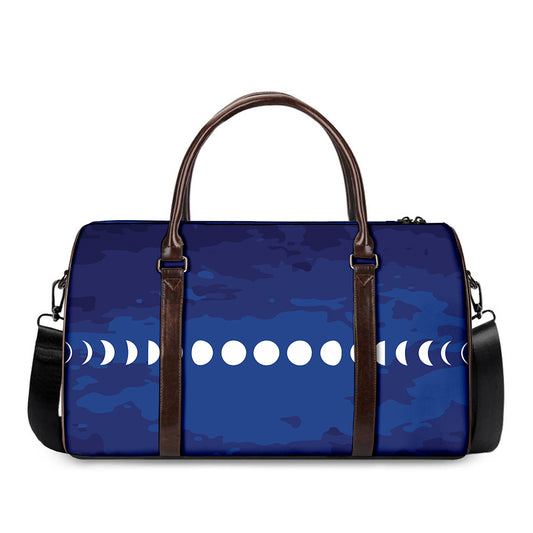 Starry Sky Lunar Phase Print Duffle Bag