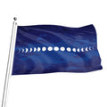 Starry Sky Lunar Phase Print Flag