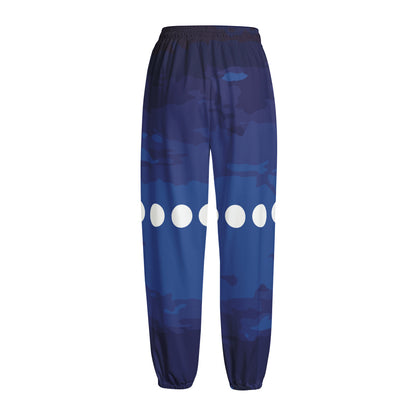 Starry Sky Lunar Phase Print Fleece Lined Knit Pants