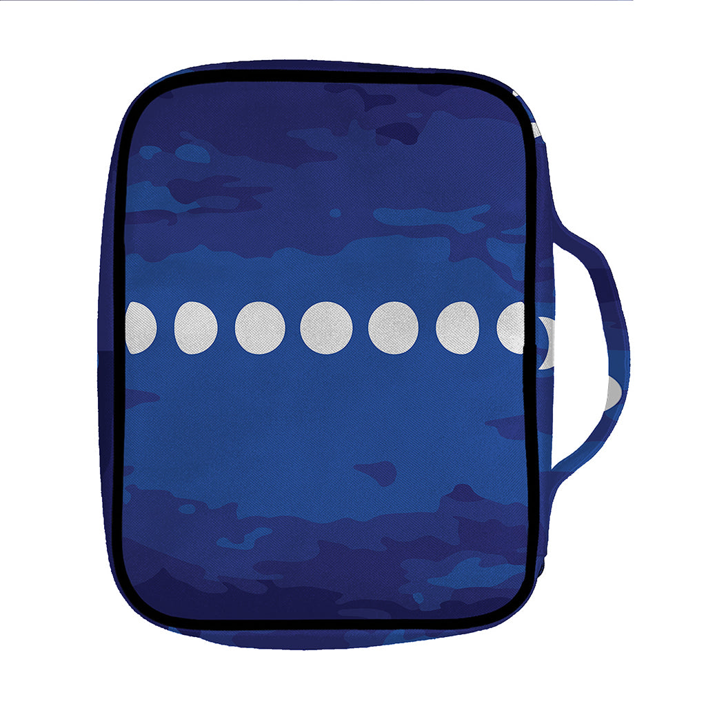 Starry Sky Lunar Phase Print Front Pocket Bible Bag