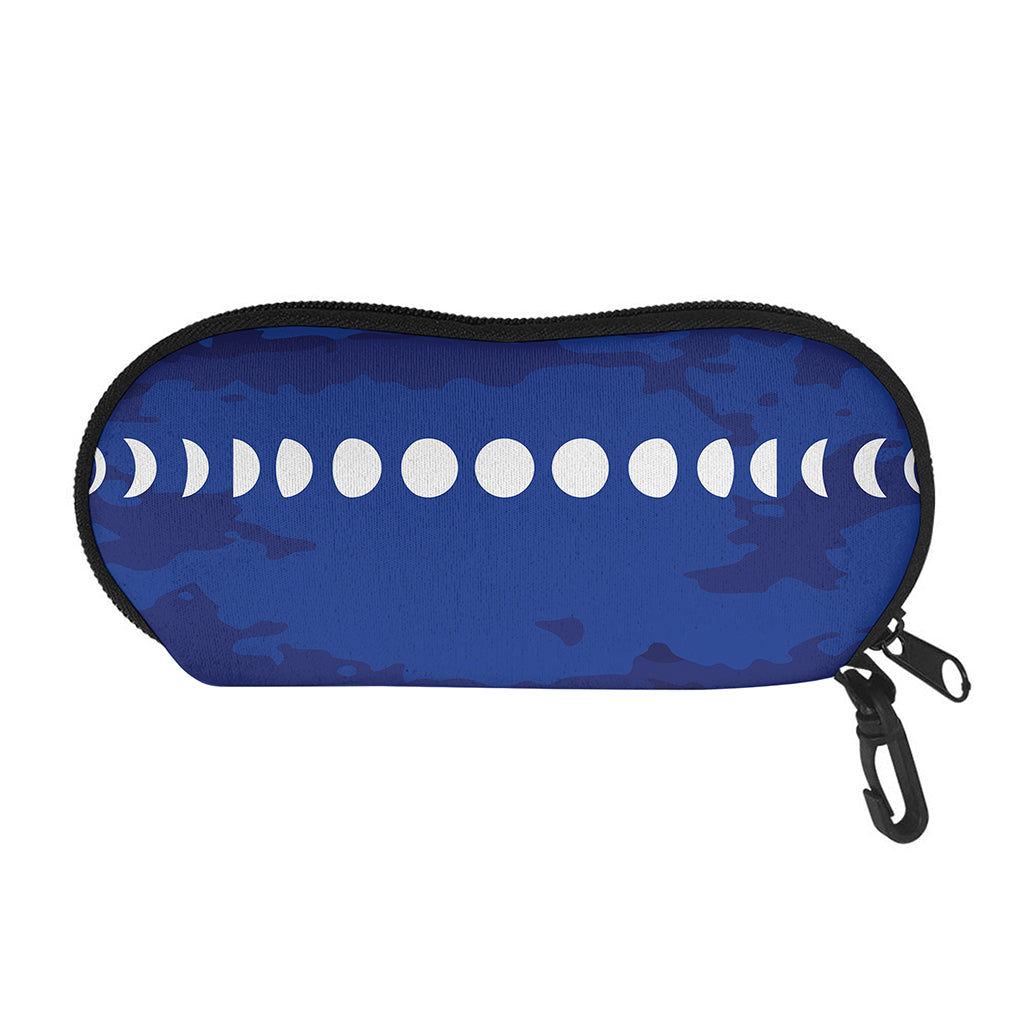 Starry Sky Lunar Phase Print Glasses Case