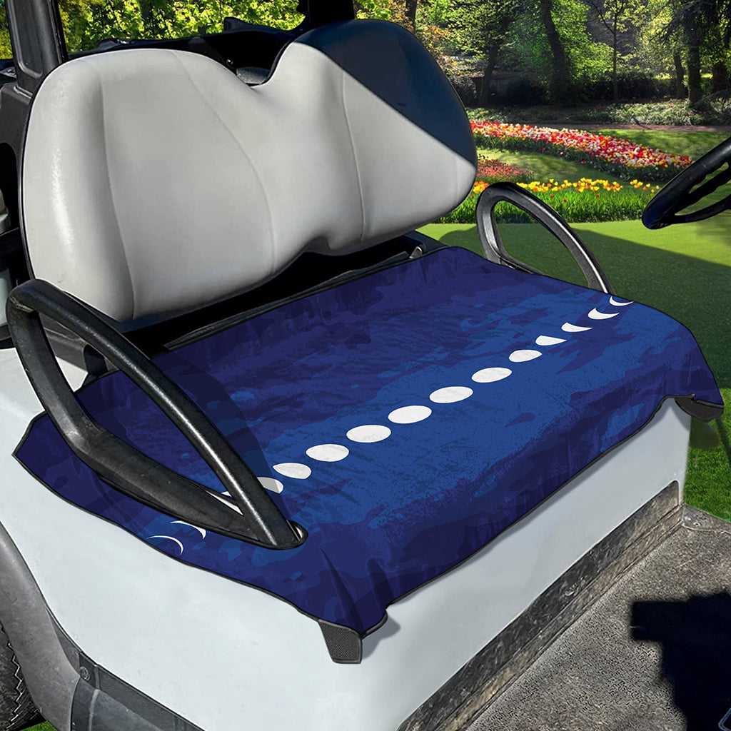 Starry Sky Lunar Phase Print Golf Cart Seat Cover