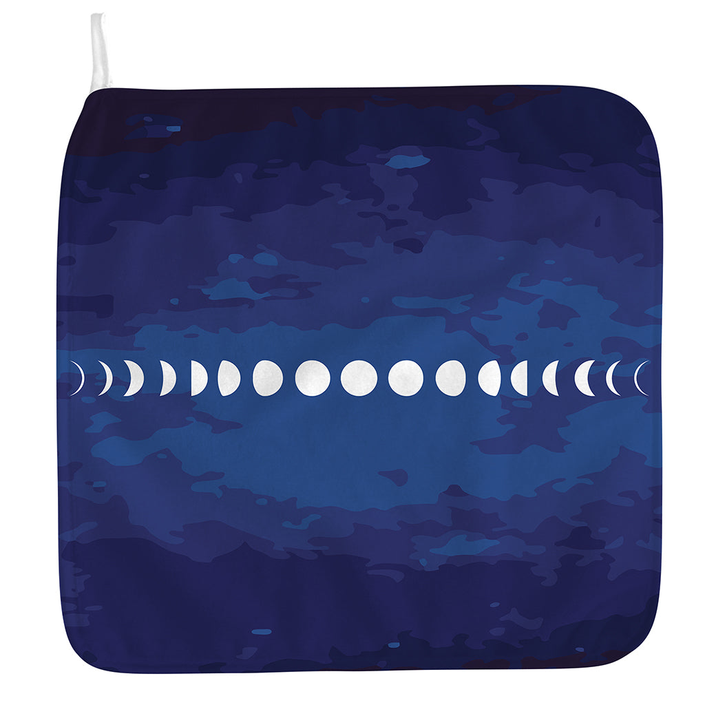 Starry Sky Lunar Phase Print Hand Towel