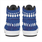 Starry Sky Lunar Phase Print High Top Leather Sneakers