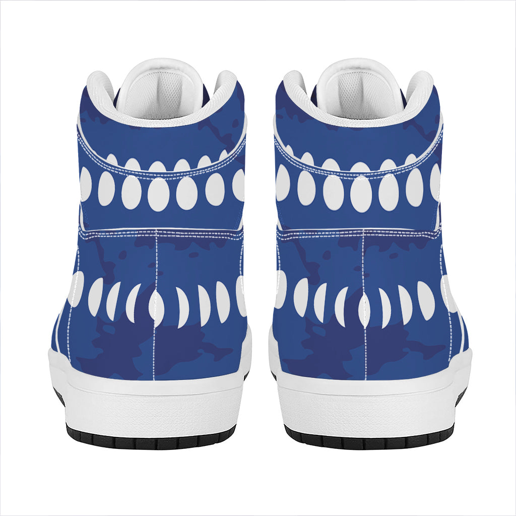 Starry Sky Lunar Phase Print High Top Leather Sneakers