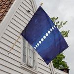 Starry Sky Lunar Phase Print House Flag