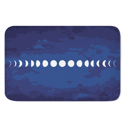 Starry Sky Lunar Phase Print Indoor Door Mat