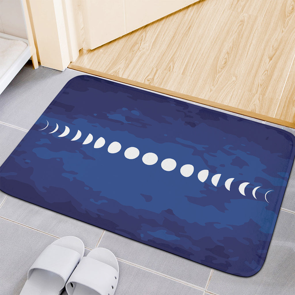 Starry Sky Lunar Phase Print Indoor Door Mat