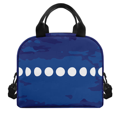 Starry Sky Lunar Phase Print Insulated Lunch Bag