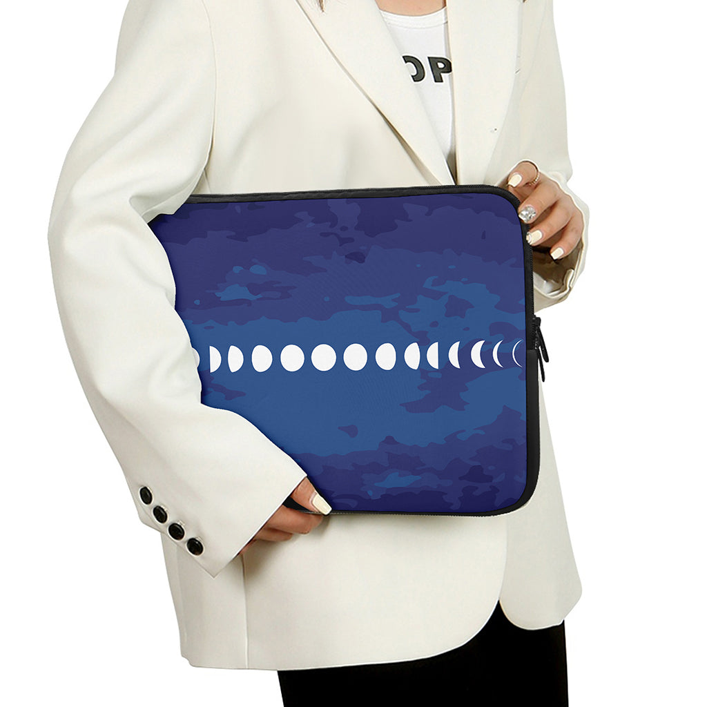 Starry Sky Lunar Phase Print Laptop Sleeve