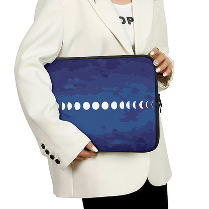 Starry Sky Lunar Phase Print Laptop Sleeve