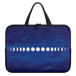 Starry Sky Lunar Phase Print Laptop Sleeve With Handle