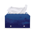 Starry Sky Lunar Phase Print Leather Tissue Box Cover