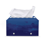 Starry Sky Lunar Phase Print Leather Tissue Box Cover