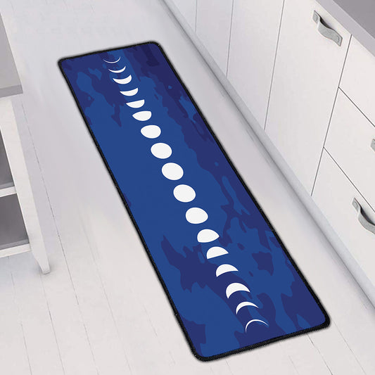 Starry Sky Lunar Phase Print Long Kitchen Mat
