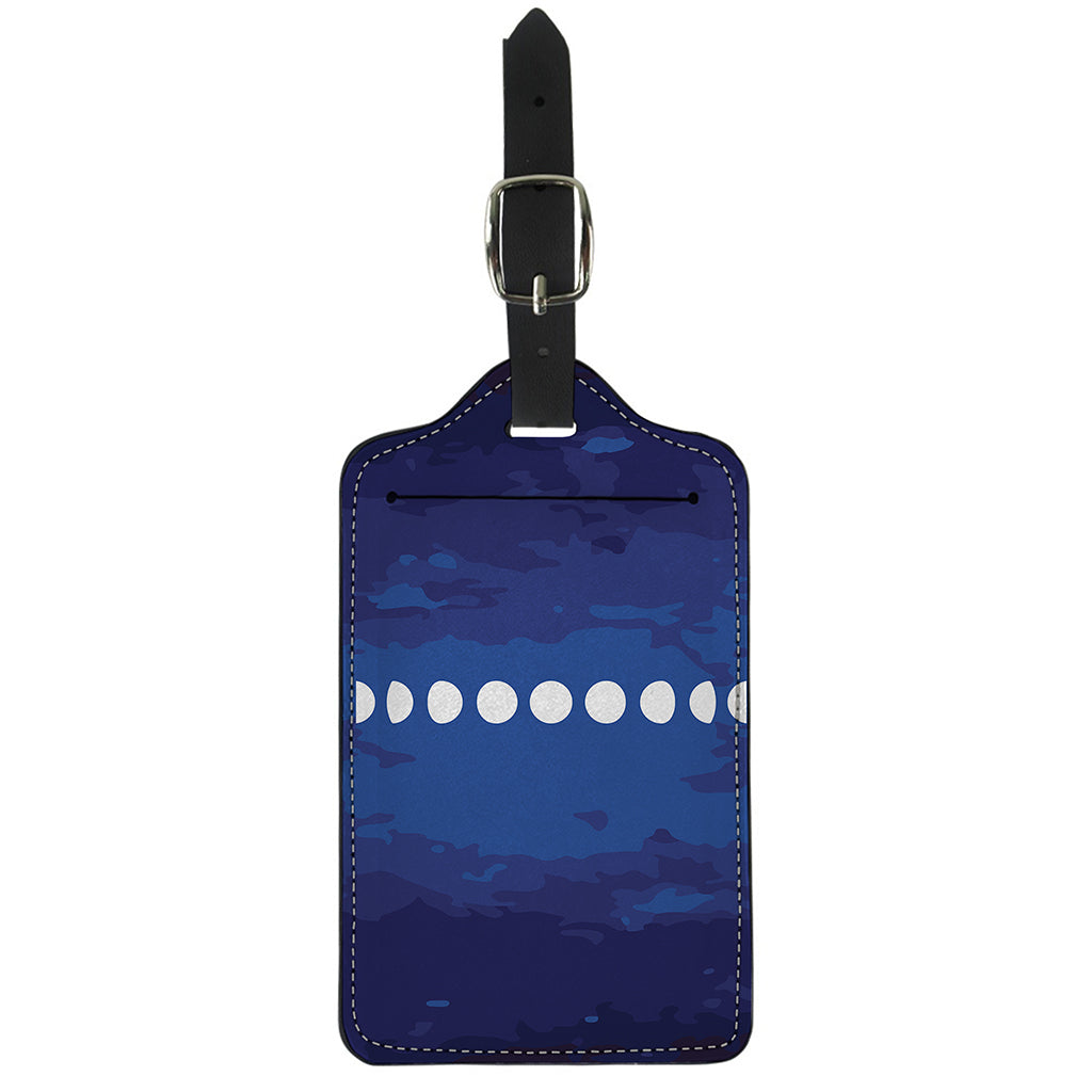 Starry Sky Lunar Phase Print Luggage Tag
