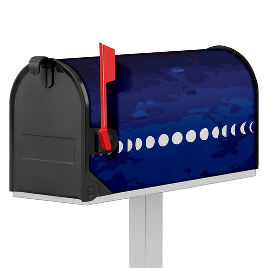 Starry Sky Lunar Phase Print Mailbox Cover