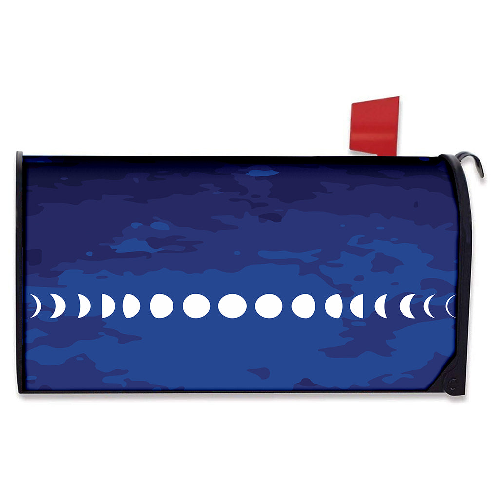 Starry Sky Lunar Phase Print Mailbox Cover