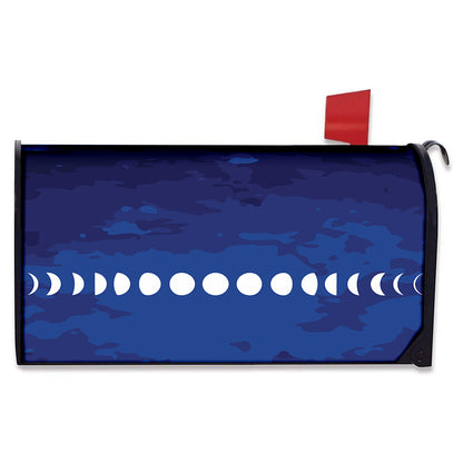 Starry Sky Lunar Phase Print Mailbox Cover