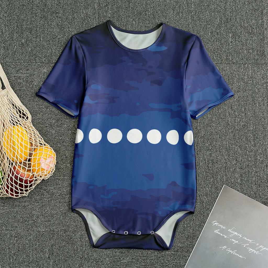 Starry Sky Lunar Phase Print Men's Bodysuit