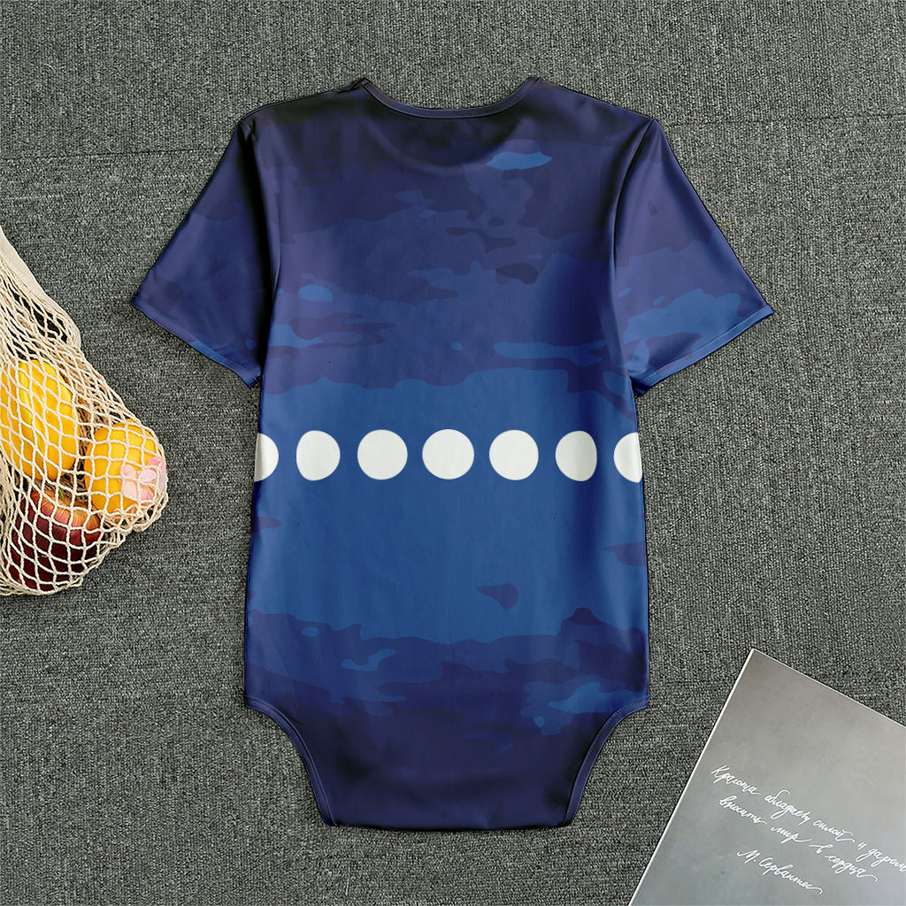 Starry Sky Lunar Phase Print Men's Bodysuit