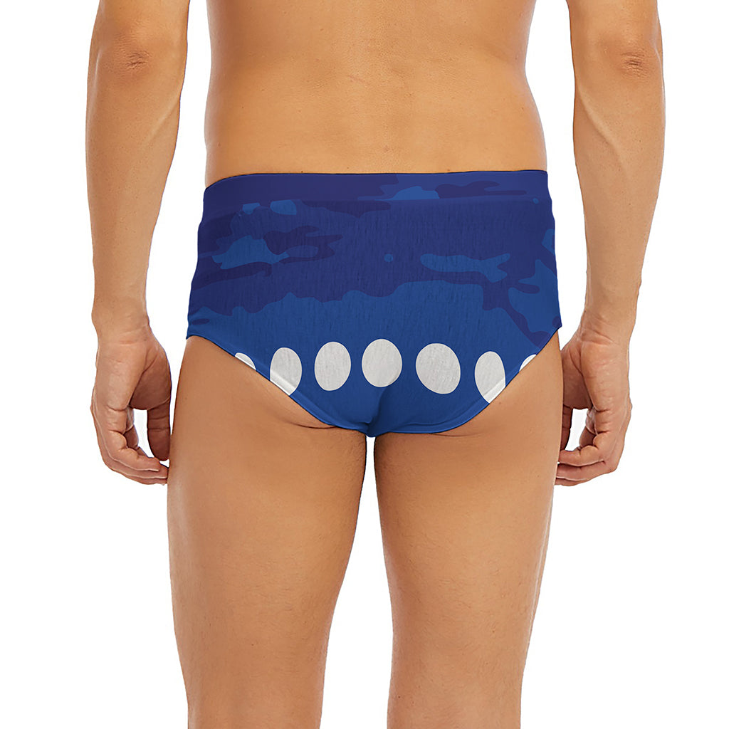 Starry Sky Lunar Phase Print Men's Briefs