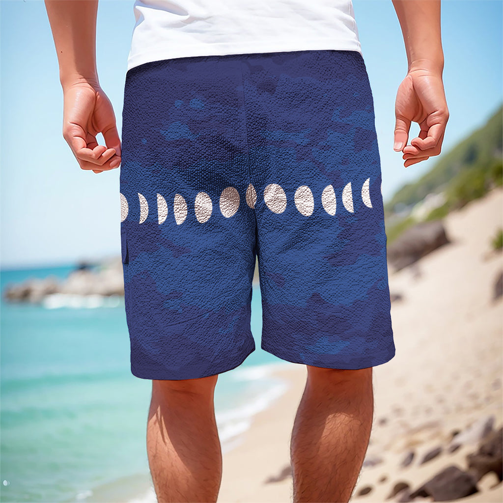Starry Sky Lunar Phase Print Men's Cargo Shorts