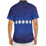 Starry Sky Lunar Phase Print Men's Deep V-Neck Shirt
