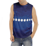 Starry Sky Lunar Phase Print Men's Fitness Tank Top