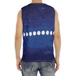 Starry Sky Lunar Phase Print Men's Fitness Tank Top