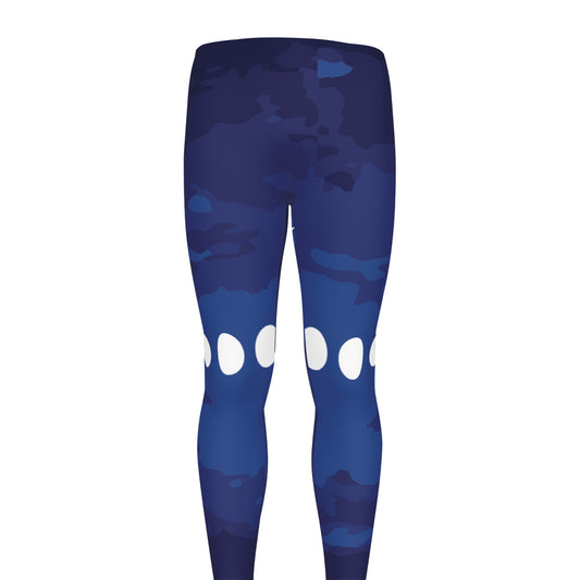 Starry Sky Lunar Phase Print Men's leggings